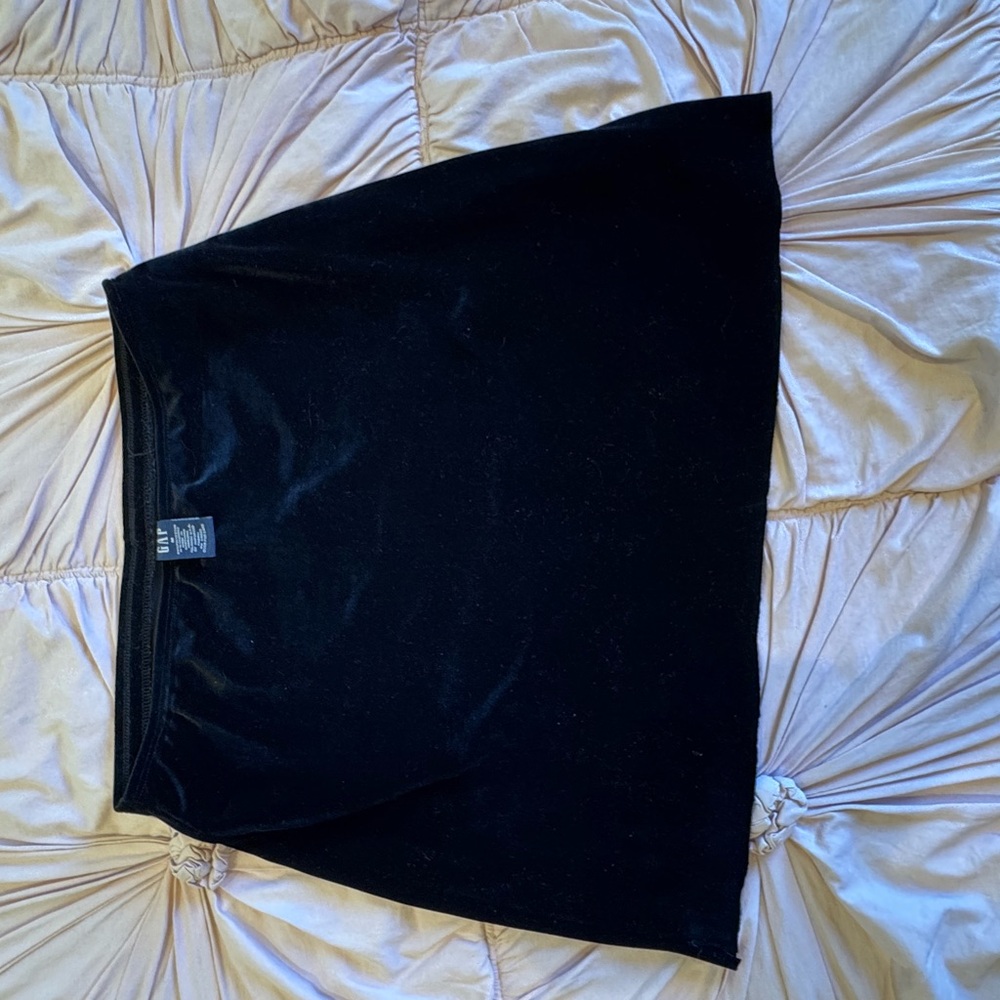 Velvet Black Mini Skirt